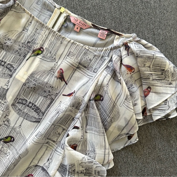 Ted Baker Bird Cage Sleeveless Blouse Top Medium - Picture 6 of 8